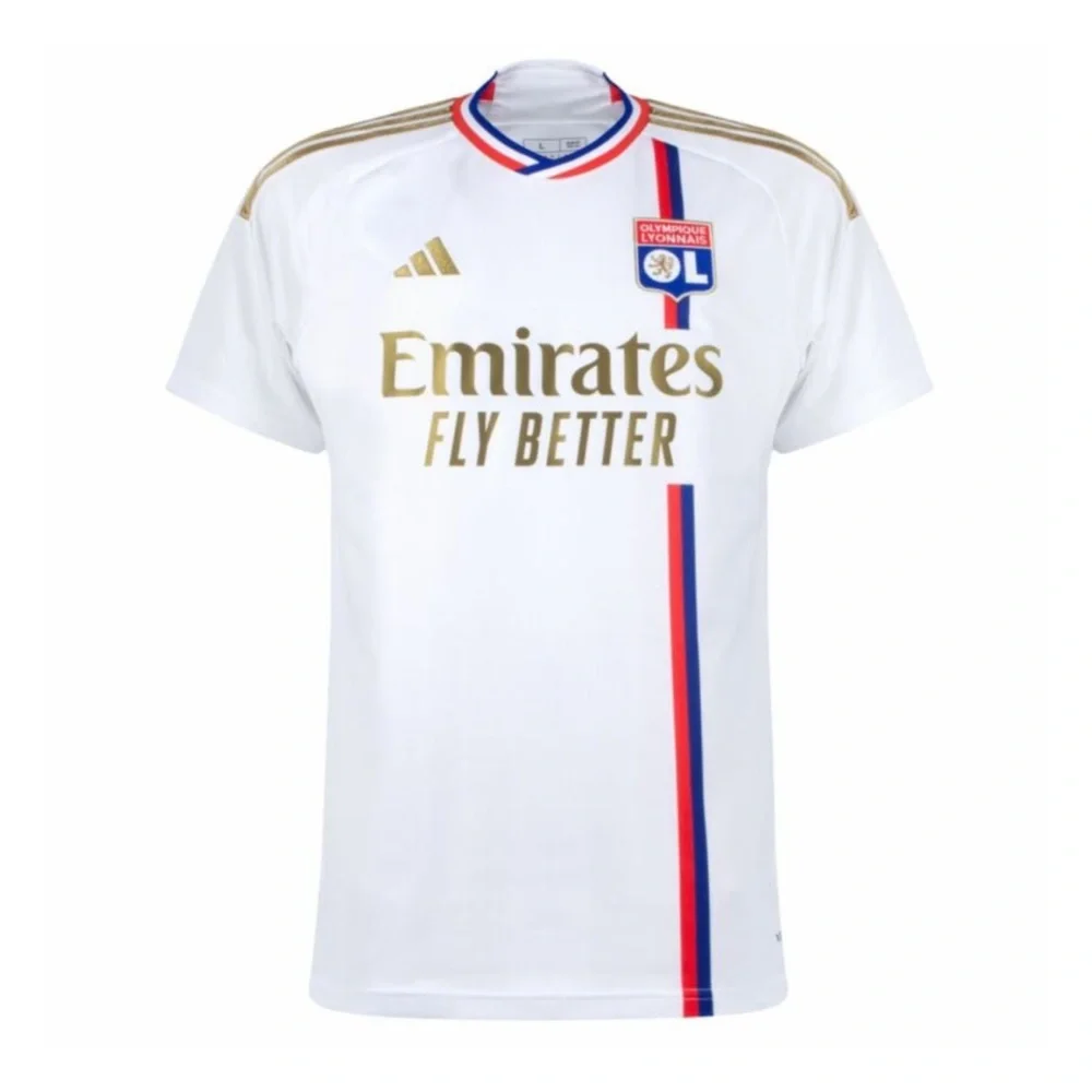 Adidas Olympique Lyon Home Jersey‎ 2023-2024 Large White New With Tags